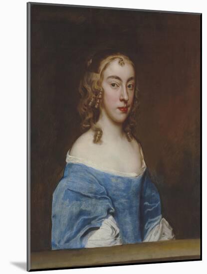 Portrait of a Young Girl in a Blue Dress-Sir Peter Lely-Mounted Giclee Print