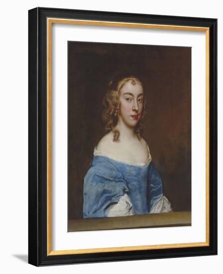 Portrait of a Young Girl in a Blue Dress-Sir Peter Lely-Framed Giclee Print