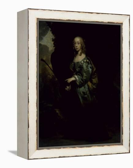 Portrait of a Young Girl in Green-Sir Peter Lely-Framed Premier Image Canvas