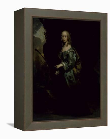 Portrait of a Young Girl in Green-Sir Peter Lely-Framed Premier Image Canvas