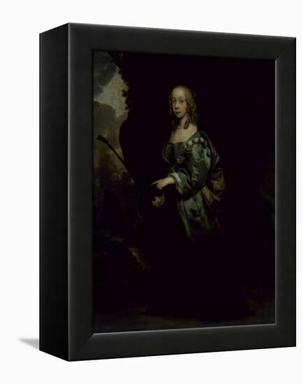 Portrait of a Young Girl in Green-Sir Peter Lely-Framed Premier Image Canvas