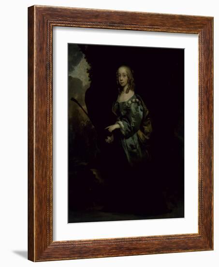 Portrait of a Young Girl in Green-Sir Peter Lely-Framed Giclee Print