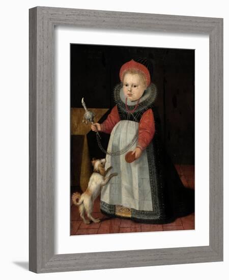 Portrait of a Young Girl (Oil on Pannel)-French-Framed Giclee Print