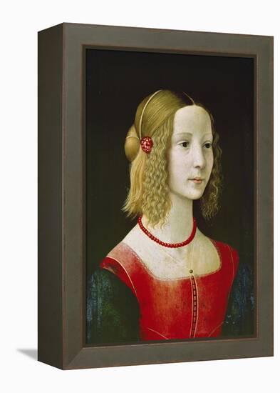 Portrait of a Young Girl. Probably About 1490-Domenico Ghirlandaio-Framed Premier Image Canvas