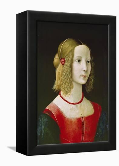 Portrait of a Young Girl. Probably About 1490-Domenico Ghirlandaio-Framed Premier Image Canvas