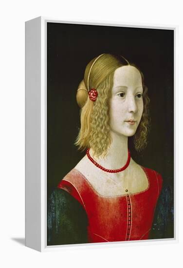 Portrait of a Young Girl. Probably About 1490-Domenico Ghirlandaio-Framed Premier Image Canvas