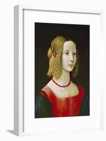 Portrait of a Young Girl. Probably About 1490-Domenico Ghirlandaio-Framed Giclee Print