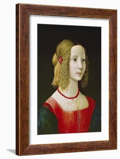 Portrait of a Young Girl. Probably About 1490-Domenico Ghirlandaio-Framed Giclee Print