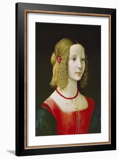 Portrait of a Young Girl. Probably About 1490-Domenico Ghirlandaio-Framed Giclee Print