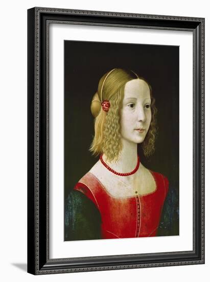 Portrait of a Young Girl. Probably About 1490-Domenico Ghirlandaio-Framed Giclee Print