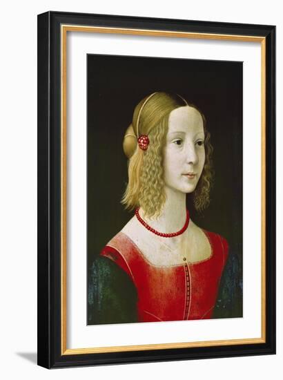 Portrait of a Young Girl. Probably About 1490-Domenico Ghirlandaio-Framed Giclee Print