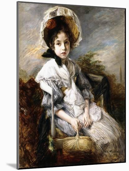 Portrait of a Young Girl Seated in a Landscape-Jacques-emile Blanche-Mounted Giclee Print