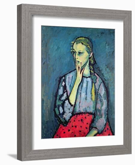 Portrait of a Young Girl-Alexej Von Jawlensky-Framed Giclee Print