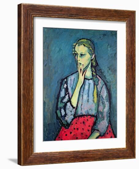 Portrait of a Young Girl-Alexej Von Jawlensky-Framed Giclee Print