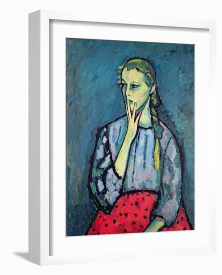 Portrait of a Young Girl-Alexej Von Jawlensky-Framed Giclee Print