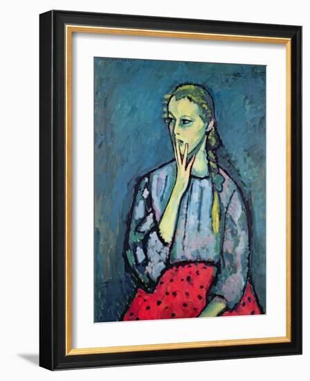 Portrait of a Young Girl-Alexej Von Jawlensky-Framed Giclee Print