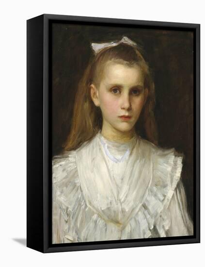 Portrait of a Young Girl-John William Waterhouse-Framed Premier Image Canvas