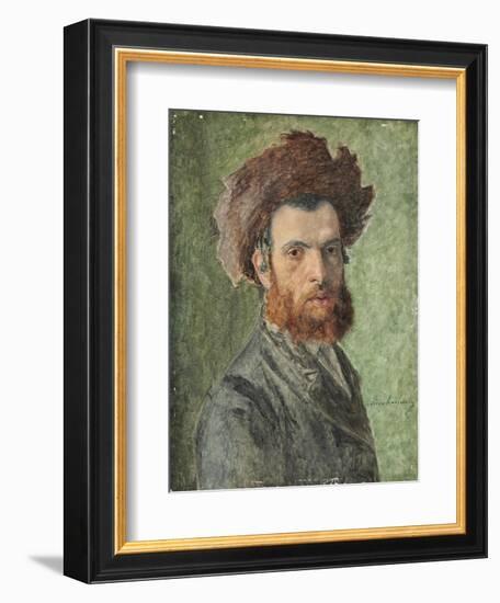 Portrait of a Young Hasidic Jew-Isidor Kaufmann-Framed Giclee Print