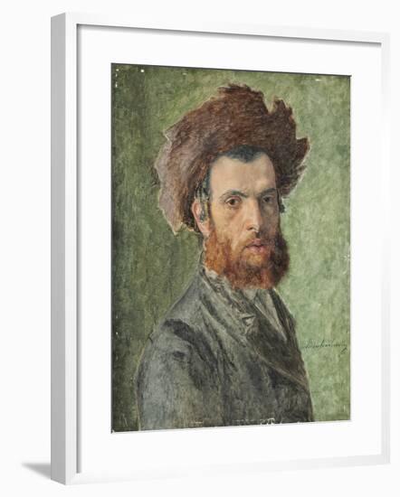 Portrait of a Young Hasidic Jew-Isidor Kaufmann-Framed Giclee Print