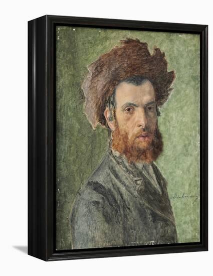 Portrait of a Young Hasidic Jew-Isidor Kaufmann-Framed Premier Image Canvas