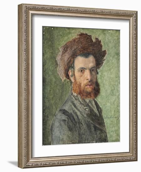 Portrait of a Young Hasidic Jew-Isidor Kaufmann-Framed Giclee Print