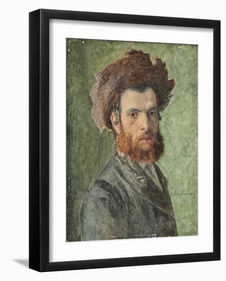 Portrait of a Young Hasidic Jew-Isidor Kaufmann-Framed Giclee Print