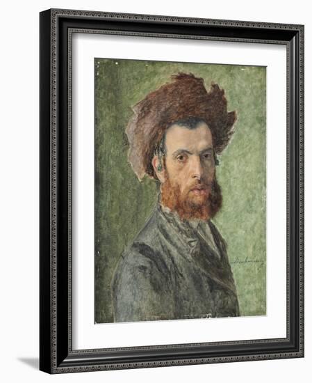 Portrait of a Young Hasidic Jew-Isidor Kaufmann-Framed Giclee Print