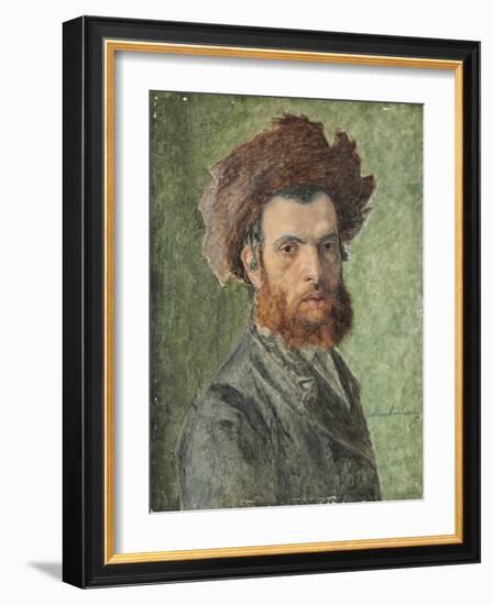 Portrait of a Young Hasidic Jew-Isidor Kaufmann-Framed Giclee Print