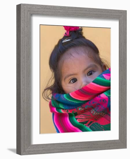 Portrait of a Young Indian Girl, Cusco, Peru-Keren Su-Framed Photographic Print