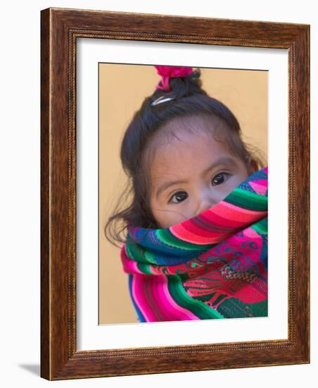 Portrait of a Young Indian Girl, Cusco, Peru-Keren Su-Framed Photographic Print