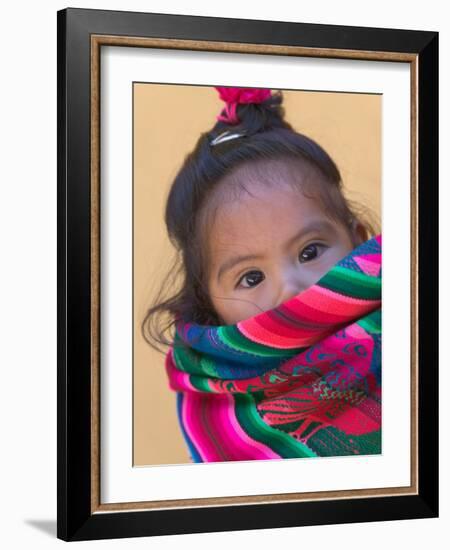 Portrait of a Young Indian Girl, Cusco, Peru-Keren Su-Framed Photographic Print