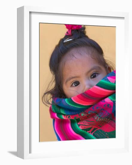 Portrait of a Young Indian Girl, Cusco, Peru-Keren Su-Framed Photographic Print