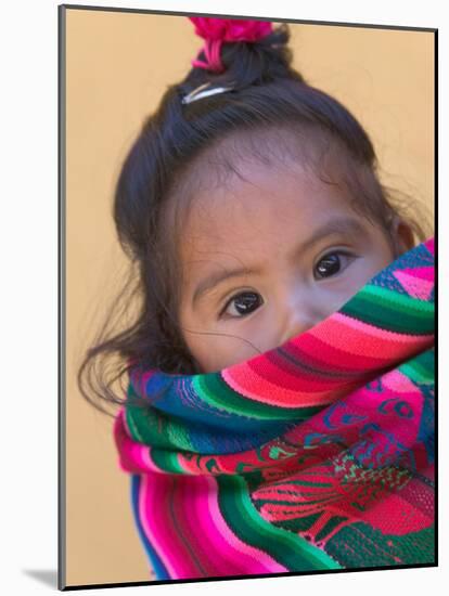 Portrait of a Young Indian Girl, Cusco, Peru-Keren Su-Mounted Photographic Print