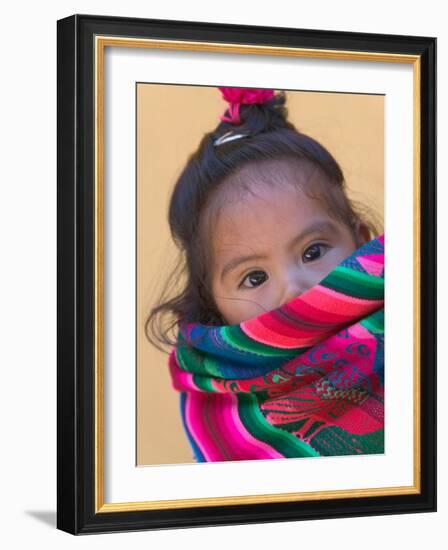 Portrait of a Young Indian Girl, Cusco, Peru-Keren Su-Framed Photographic Print