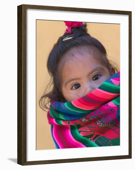 Portrait of a Young Indian Girl, Cusco, Peru-Keren Su-Framed Photographic Print