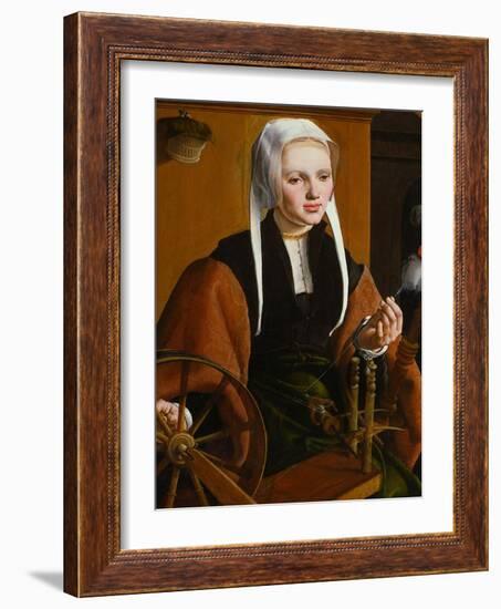 Portrait of a Young Lady, 1529-Maarten Jacobsz van Heemskerck-Framed Giclee Print