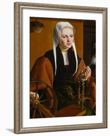 Portrait of a Young Lady, 1529-Maarten Jacobsz van Heemskerck-Framed Giclee Print