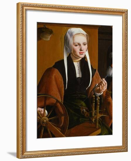 Portrait of a Young Lady, 1529-Maarten Jacobsz van Heemskerck-Framed Giclee Print