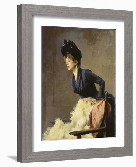 Portrait of a Young Lady, 1889-Hugo von Habermann-Framed Giclee Print