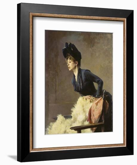 Portrait of a Young Lady, 1889-Hugo von Habermann-Framed Giclee Print