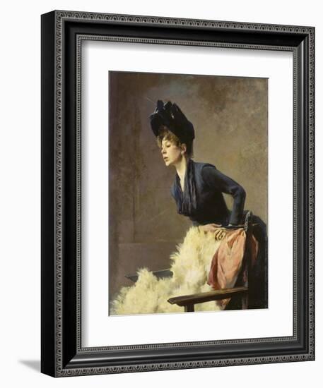 Portrait of a Young Lady, 1889-Hugo von Habermann-Framed Giclee Print