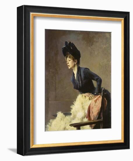 Portrait of a Young Lady, 1889-Hugo von Habermann-Framed Giclee Print