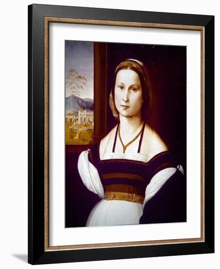 Portrait of a Young Lady (On Panel)-Mariotto Albertinelli-Framed Giclee Print