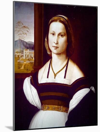 Portrait of a Young Lady (On Panel)-Mariotto Albertinelli-Mounted Giclee Print