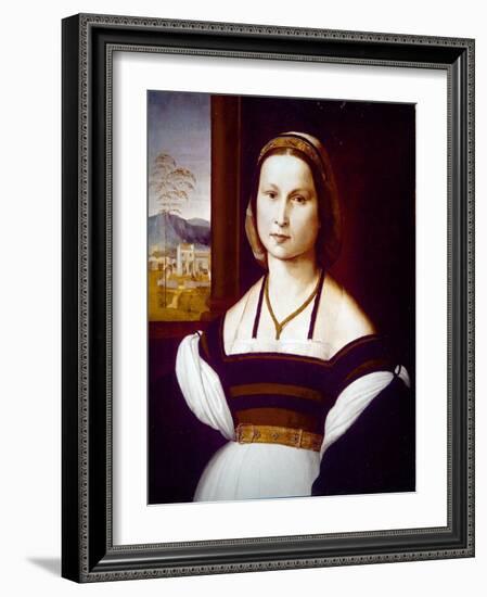 Portrait of a Young Lady (On Panel)-Mariotto Albertinelli-Framed Giclee Print