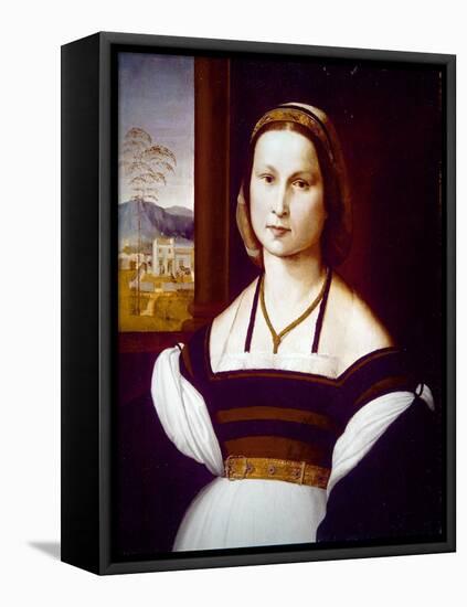 Portrait of a Young Lady (On Panel)-Mariotto Albertinelli-Framed Premier Image Canvas