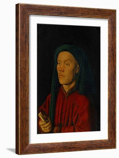 Portrait of a Young Man, 1432, Perhaps Guillaume Dufay-Jan van Eyck-Framed Giclee Print