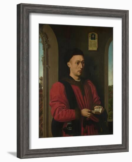 Portrait of a Young Man, 1450-1460-Petrus Christus-Framed Giclee Print