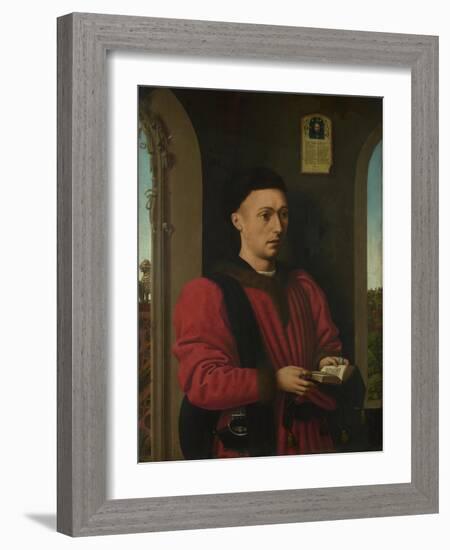 Portrait of a Young Man, 1450-1460-Petrus Christus-Framed Giclee Print