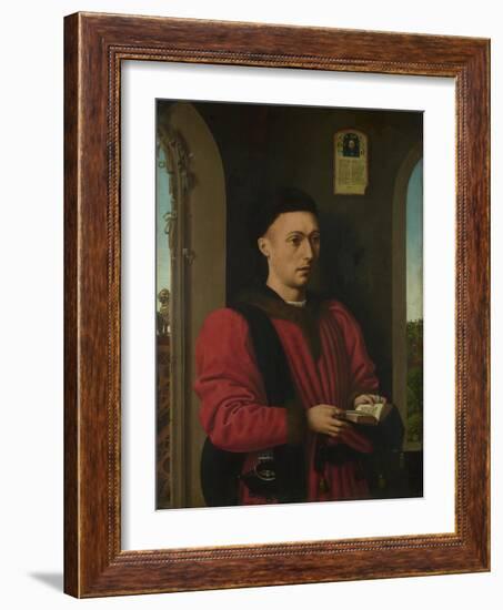 Portrait of a Young Man, 1450-1460-Petrus Christus-Framed Giclee Print